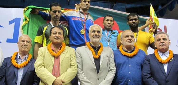 مراسم اختتامیه ورزش های زورخانه ای و کشتی پهلوانی در نپال برگزار شد