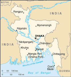 نقشه بنگلادش